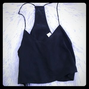 NWOT! Kendall and Kylie Black Crop Top